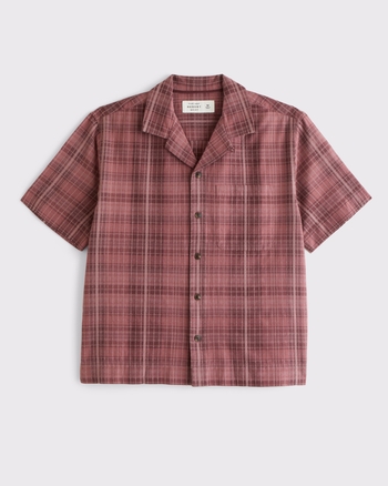 100% Cotton Plaid Resort Collar Shirt from Abercrombie & Fitch - $75