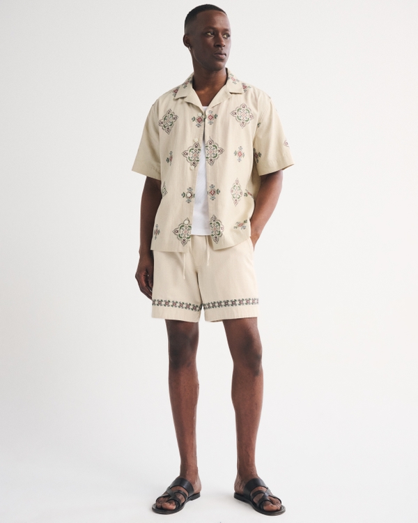 A&F Resort Shirt, Taupe Pattern view 2