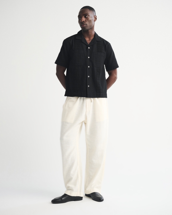 A&F Resort Shirt, Black Pattern view 2