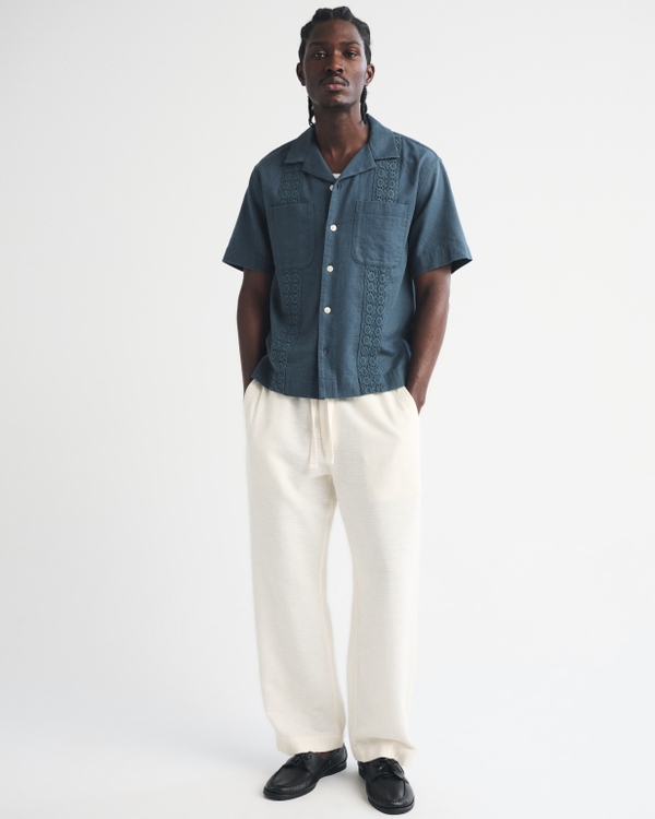 A&F Resort Shirt, Blue Pattern view 2