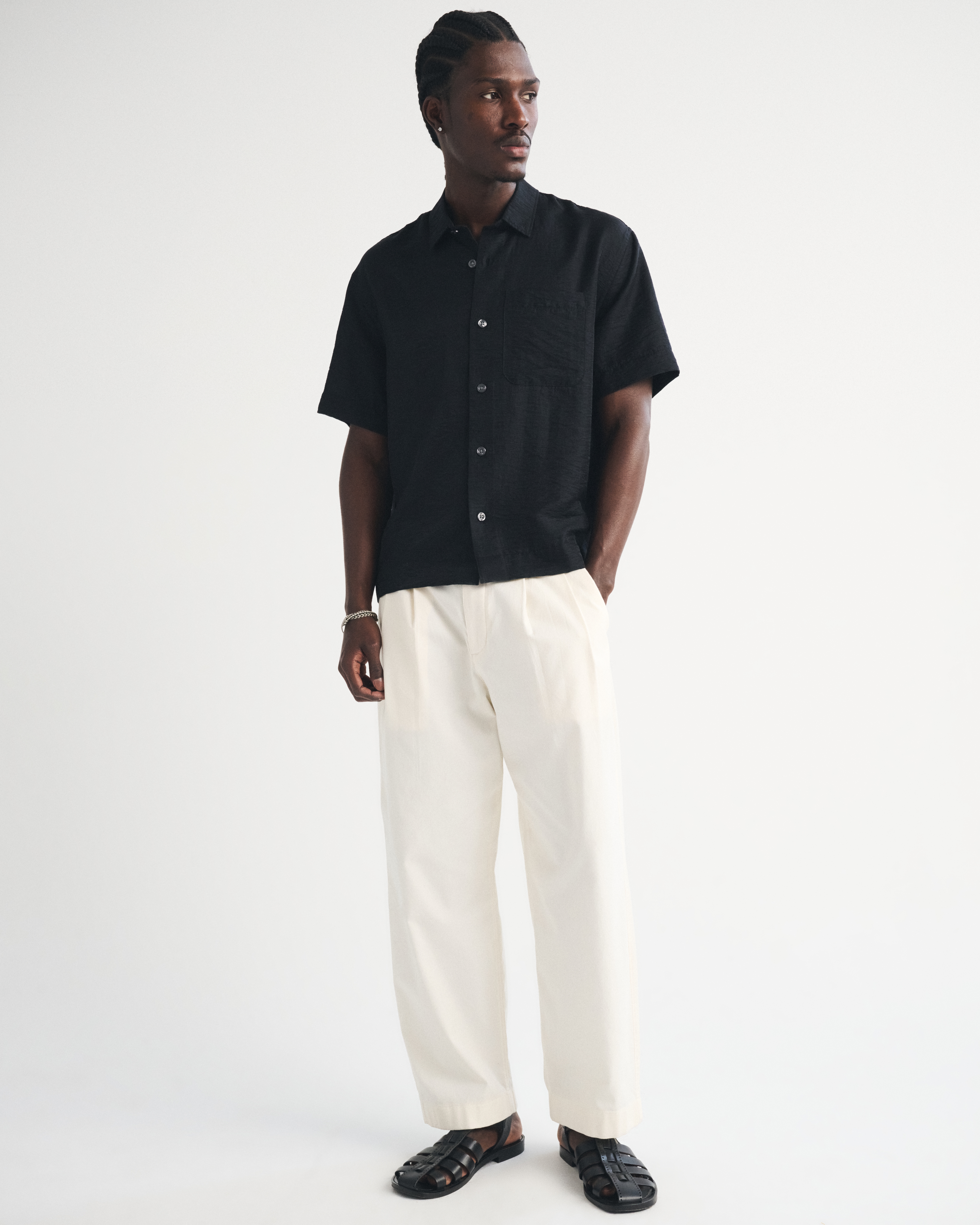 Мужские рубашки Abercrombie & Fitch Relaxed Button-Up Shirt — фото 3