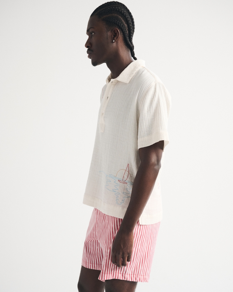 Short-Sleeve Gauzy Popover - thumbnail 5