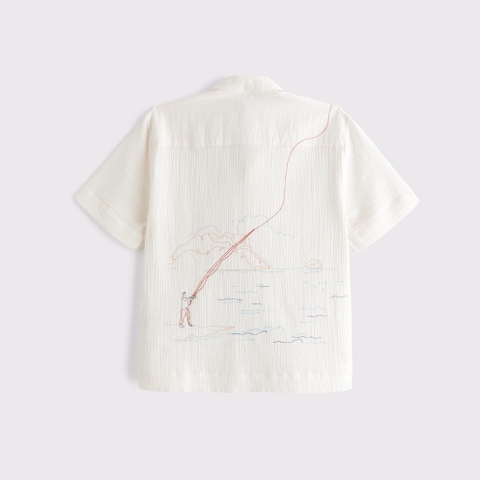 Мужские брюки Abercrombie & Fitch Short-Sleeve Gauzy Popover