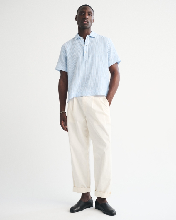 Gauzy Popover, Light Blue Stripe view 2