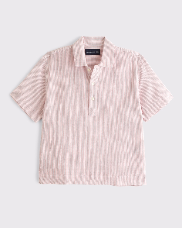 Gauzy Popover, Light Pink Stripe view 1