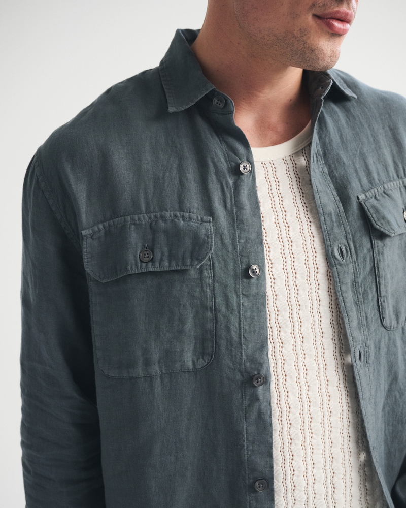 100% Linen 2-Pocket Shirt - thumbnail 8