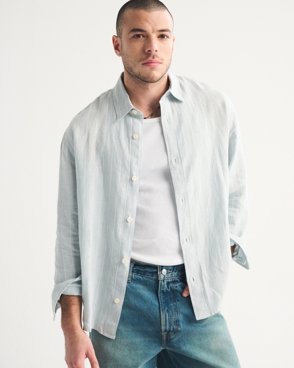 100% Linen Button-Up Shirt
