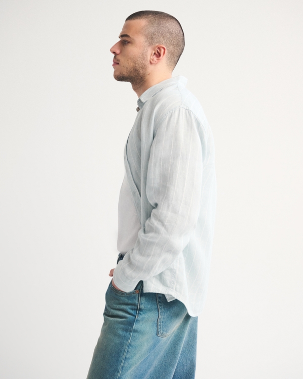 100% Linen Button-Up Shirt
