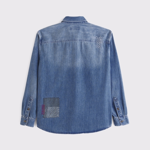 Мужские рубашки Abercrombie & Fitch Denim Button-Up Shirt