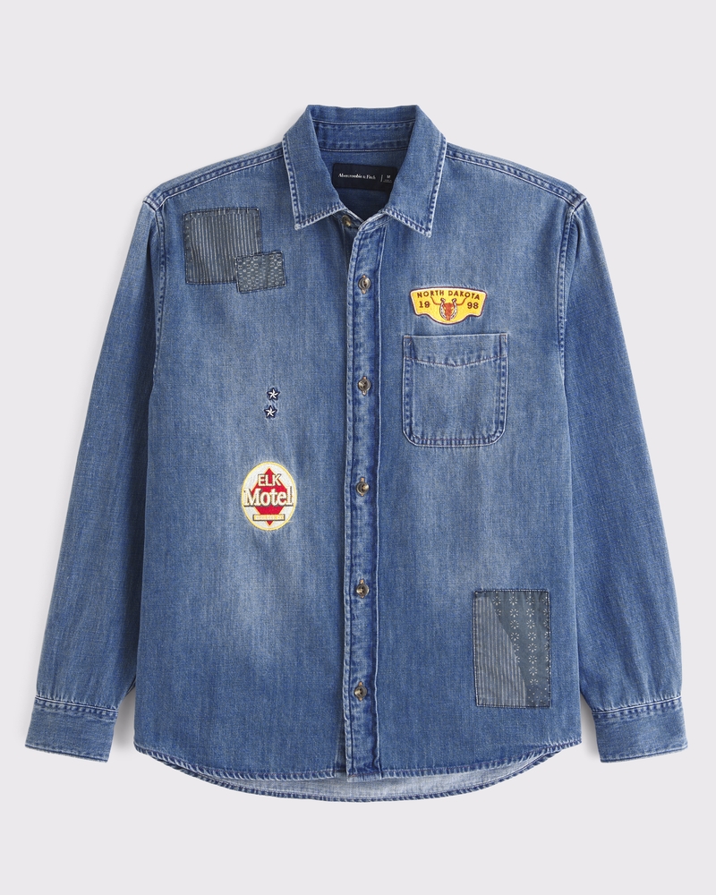 Denim Button-Up Shirt - thumbnail 6
