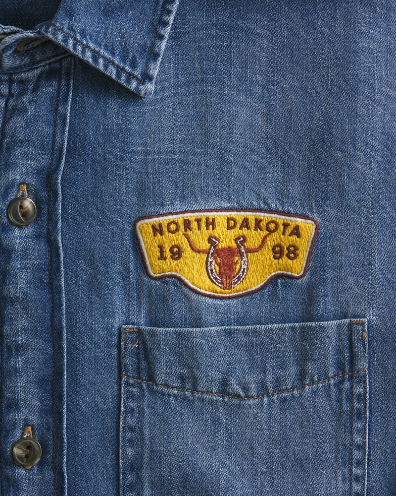 Denim Button-Up Shirt - thumbnail 8