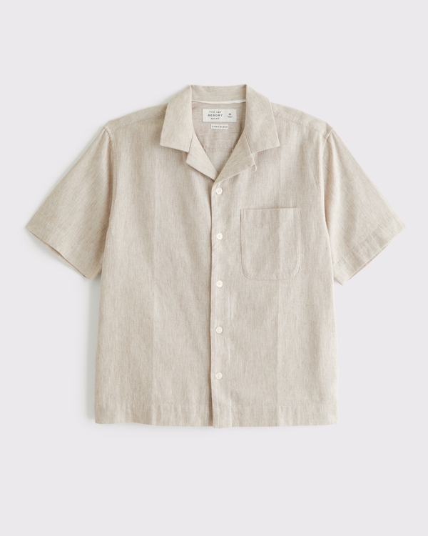 A&F Resort Shirt, Light Beige view 1