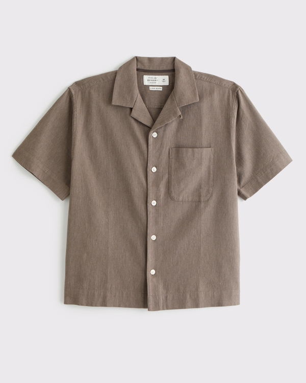 A&F Resort Shirt, Brown view 1
