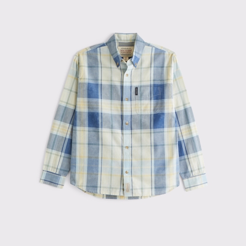 Мужские рубашки Abercrombie & Fitch Madras Button-Up Shirt