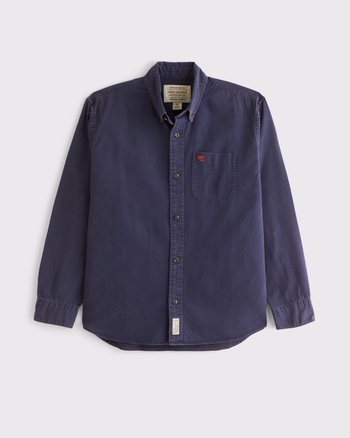 Twill Logo Button-Up Shirt from Abercrombie & Fitch - $85