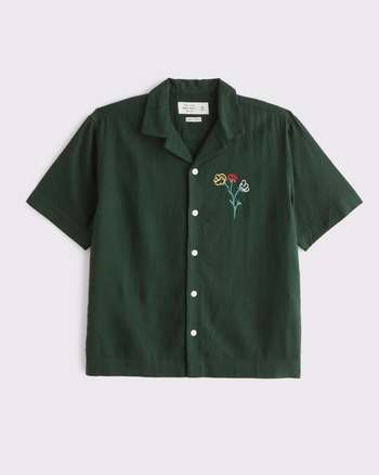 Short-Sleeve Graphic Button-Up Shirt from Abercrombie & Fitch - $85