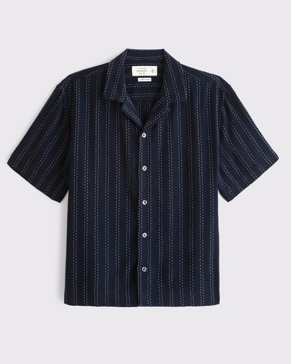 A&F Resort Shirt, Navy view 1