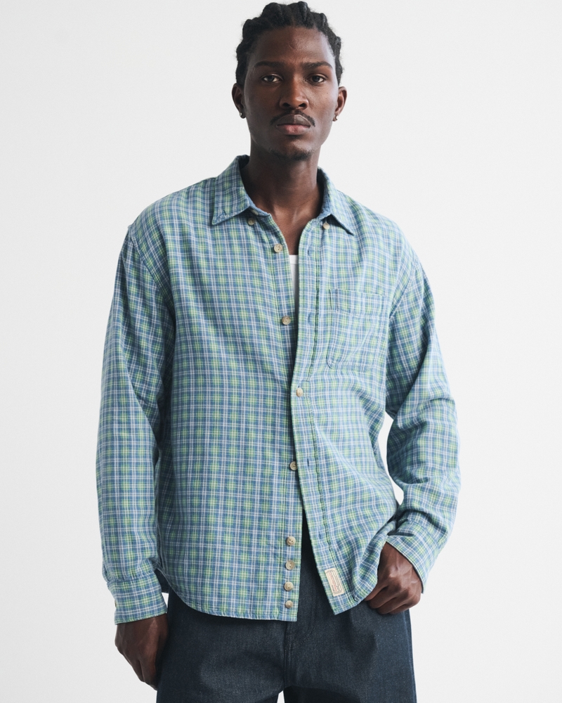 Double Cloth Plaid Shirt - thumbnail 2