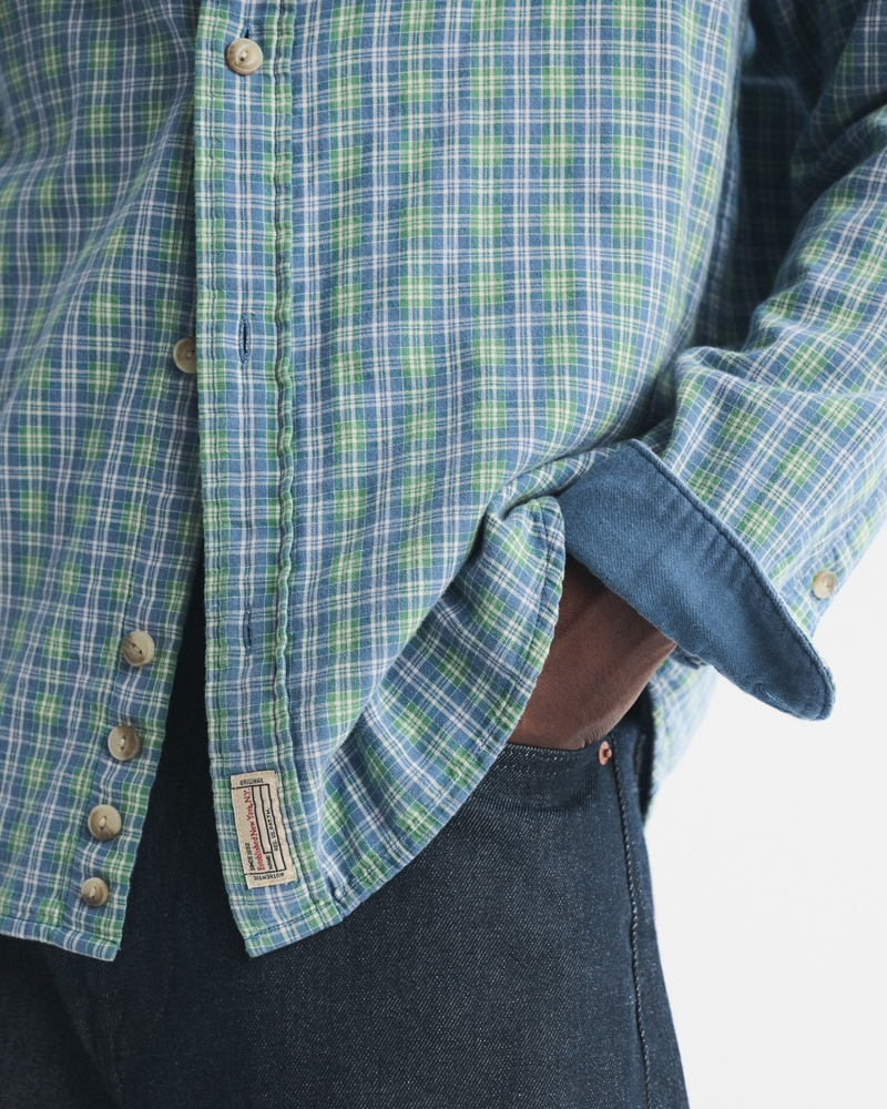 Double Cloth Plaid Shirt - thumbnail 3