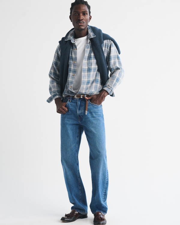 100% Cotton Flannel, Navy Plaid view 2