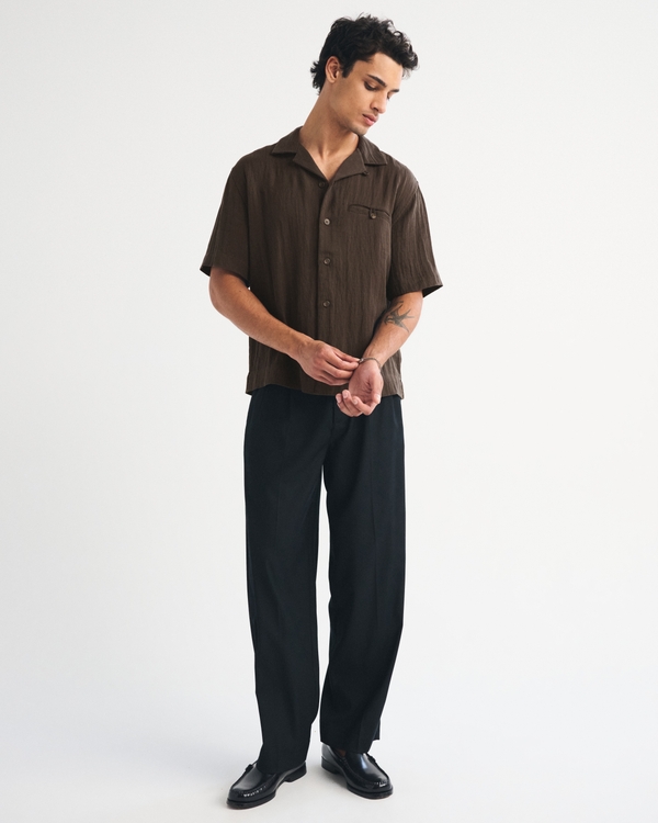 A&F Resort Shirt, Dark Brown view 2