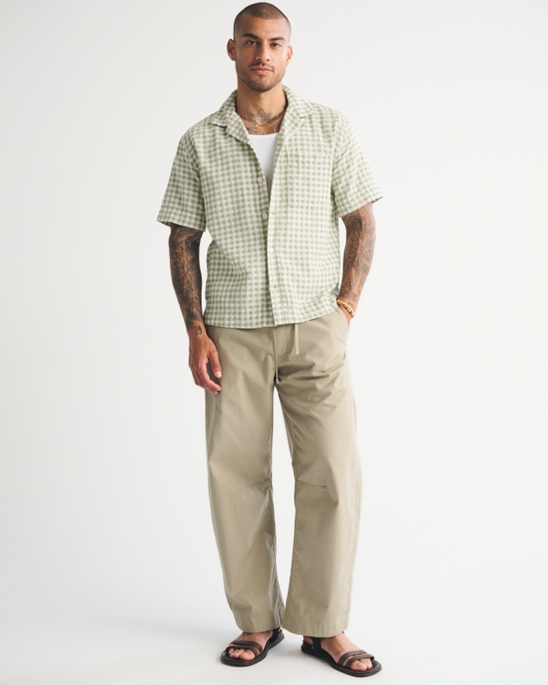 A&F Resort Shirt, Warm Sage Check view 2