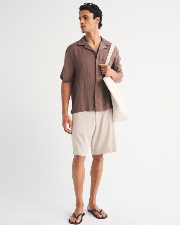 A&F Resort Shirt, Brown Mauve view 2