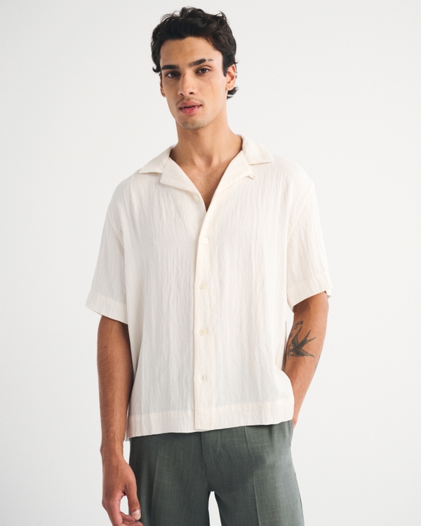 A&F Resort Shirt, Cream view 1