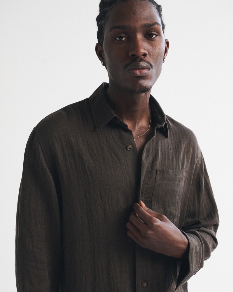 Lyocell-Blend Button-Up Shirt - thumbnail 2