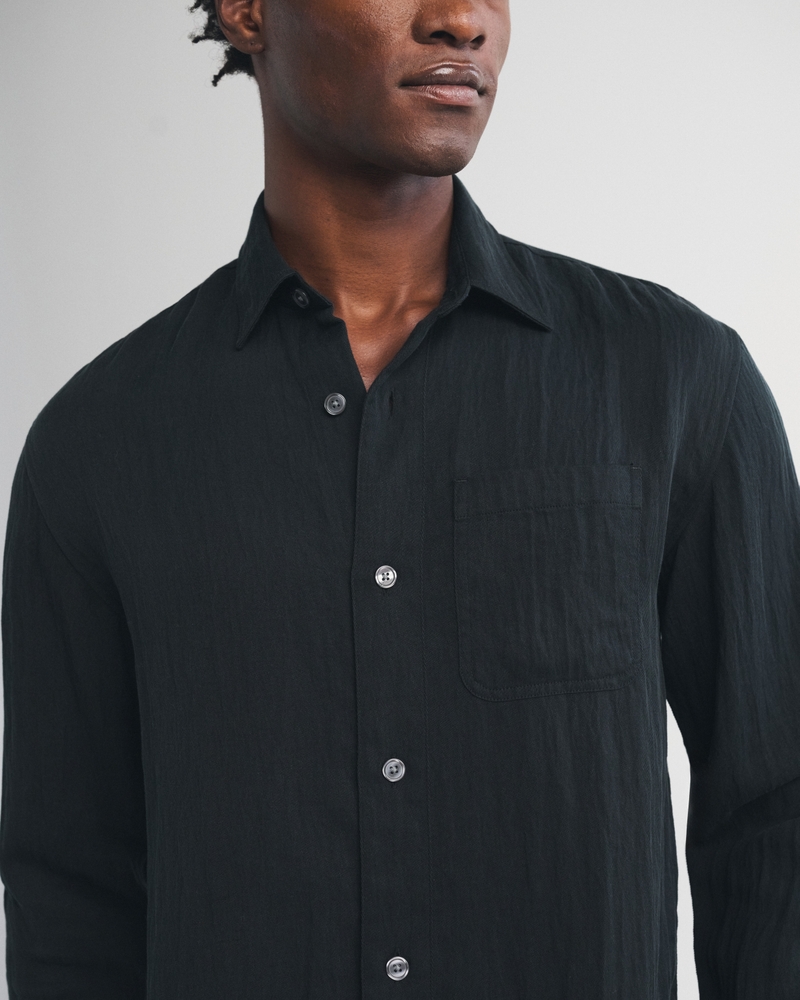 Lyocell-Blend Button-Up Shirt - thumbnail 8