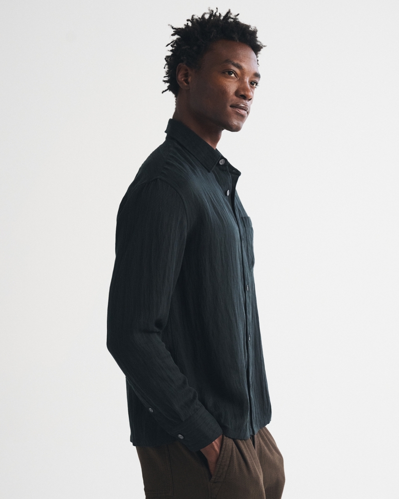 Lyocell-Blend Button-Up Shirt - thumbnail 9