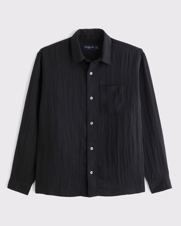 Lyocell-Blend Button-Up Shirt