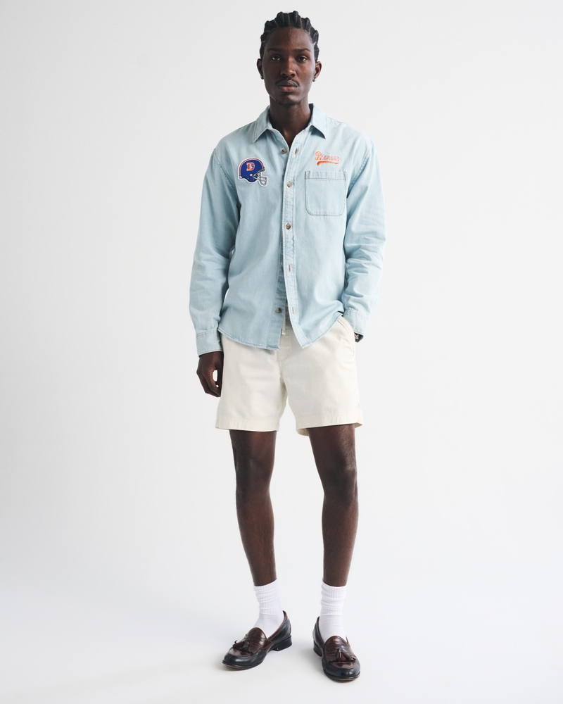 New England Patriots Denim Button-Up Shirt - thumbnail 2