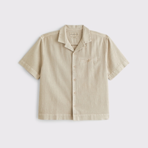 Мужские рубашки Abercrombie & Fitch Boxy Button-Up Shirt