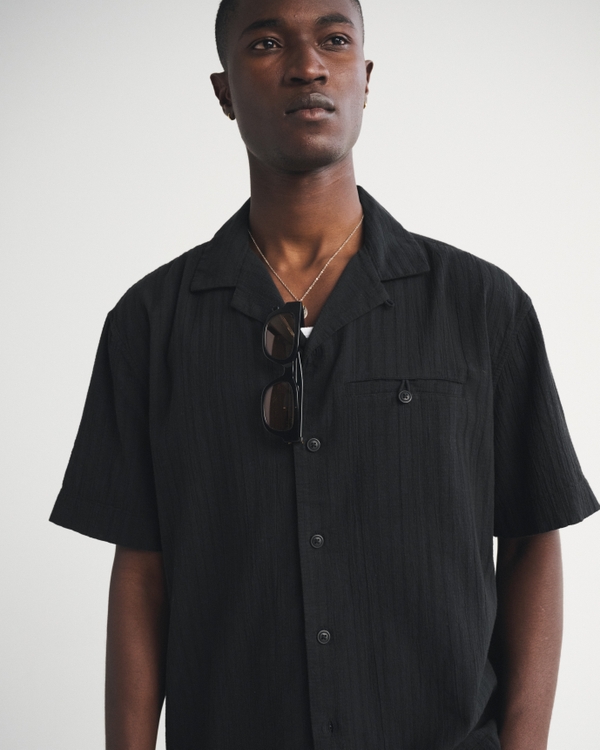 boxy dress shirt Cassie Button Up Boxy Shirt