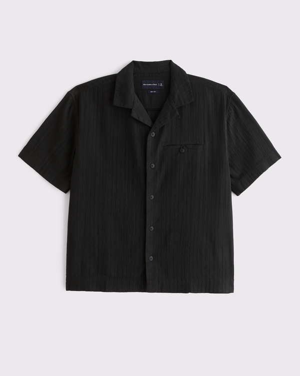 メンズ ボクシー ボタンアップシャツ | メンズ トップス | Abercrombie.com