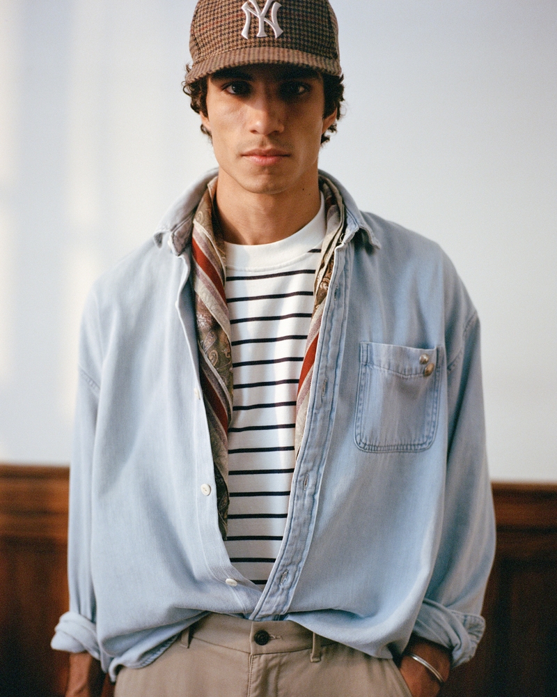 Denim Button-Up Shirt - thumbnail 3