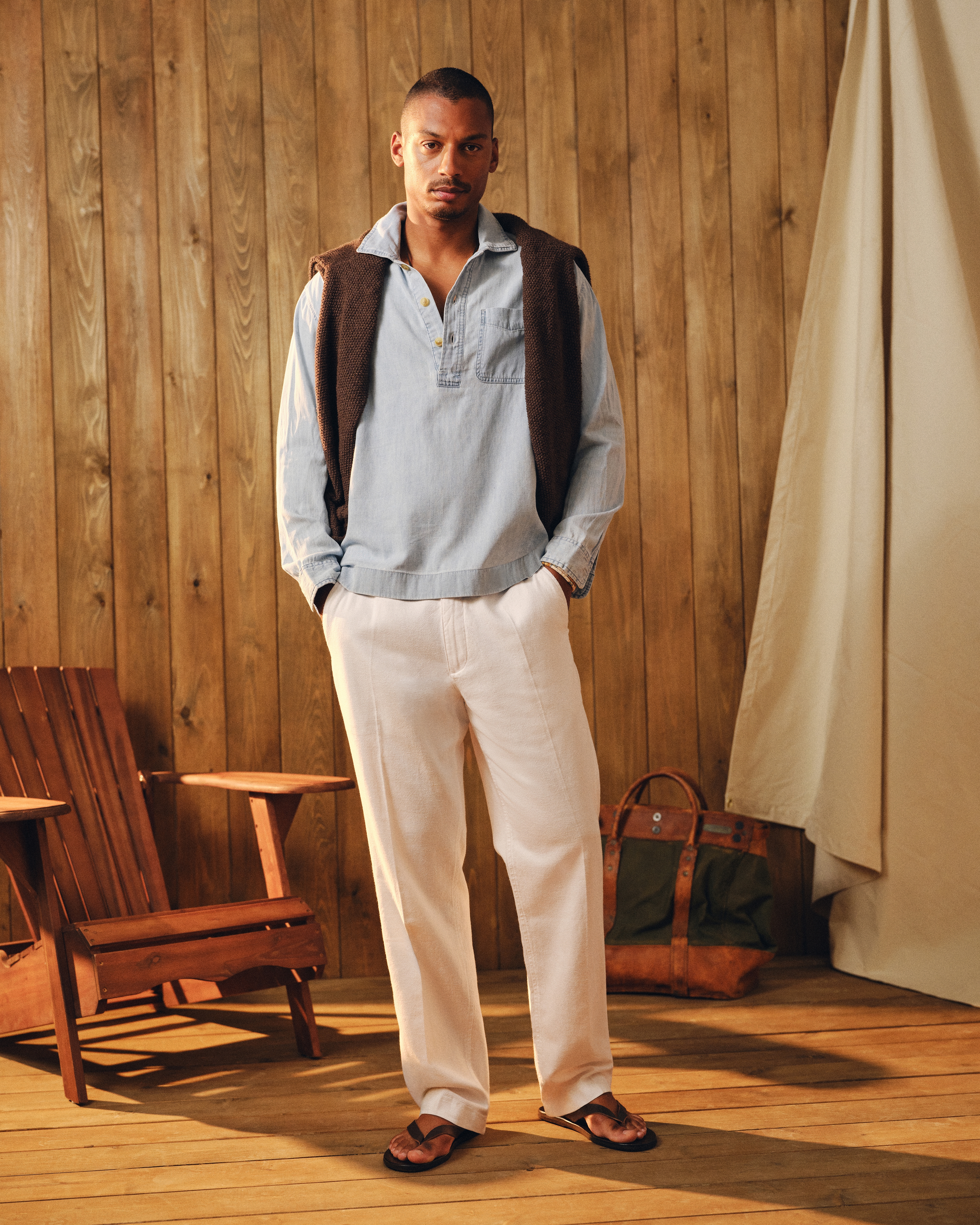 Мужские джинсы Abercrombie & Fitch Chambray Denim Popover — фото 3