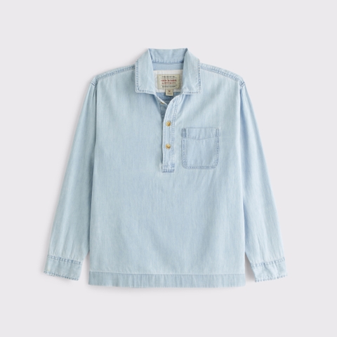 Мужские джинсы Abercrombie & Fitch Chambray Denim Popover
