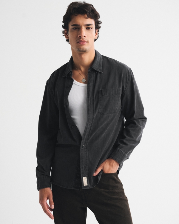 Denim Button-Up Shirt