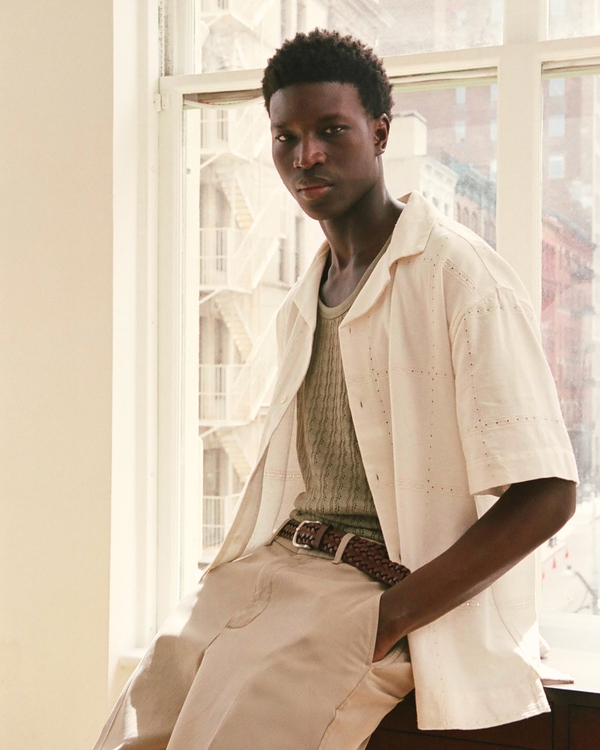 A&F Resort Shirt, White Lace view 1