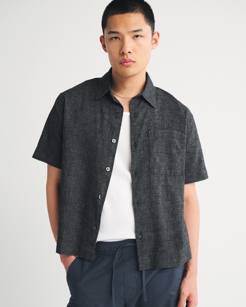 Point Collar Button-Up Shirt - thumbnail 7
