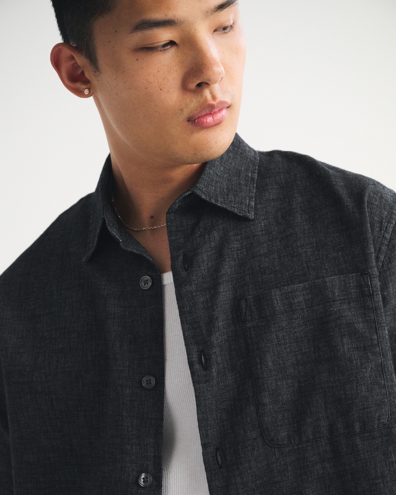 Point Collar Button-Up Shirt - thumbnail 8
