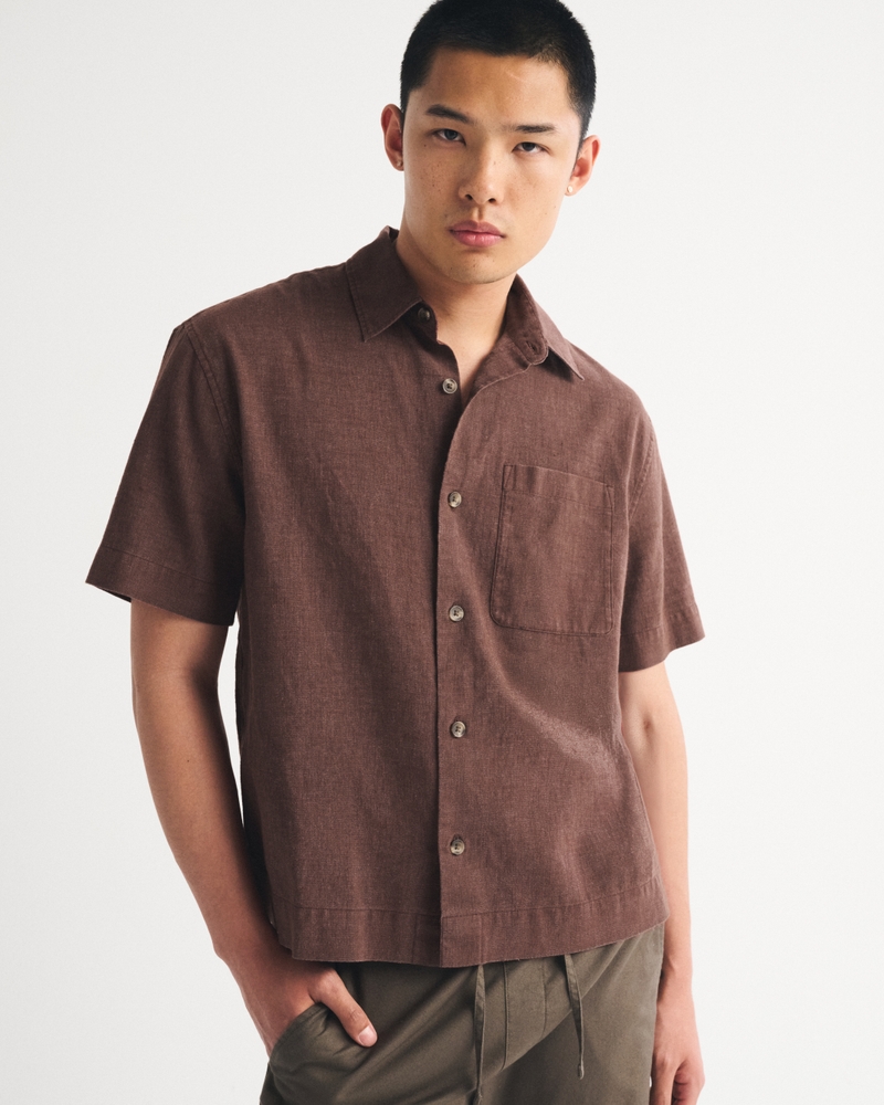 Point Collar Button-Up Shirt - thumbnail 2
