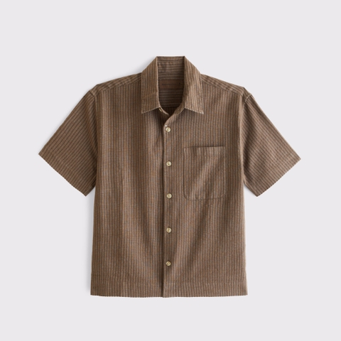 Мужские рубашки Abercrombie & Fitch Point Collar Button-Up Shirt