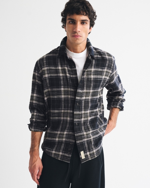 Vintage-Inspired 100% Cotton Flannel Shirt