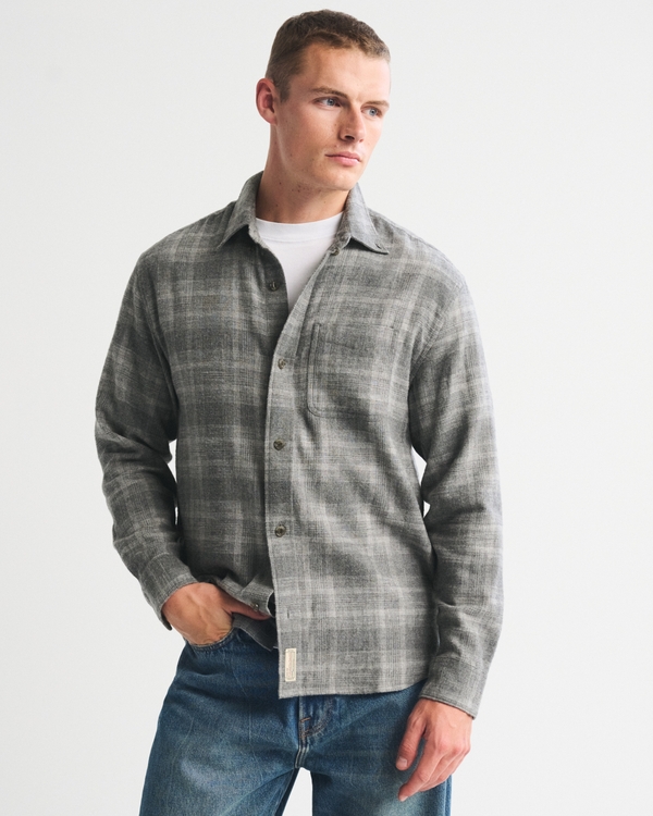 Vintage-Inspired 100% Cotton Flannel Shirt