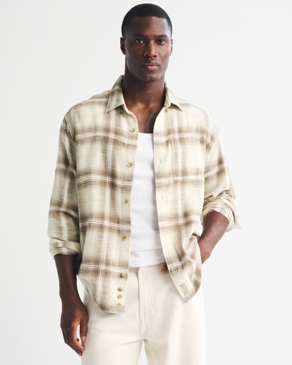 Vintage-Inspired 100% Cotton Flannel Shirt