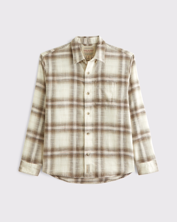 100% Cotton Vintage-Inspired Flannel Shirt