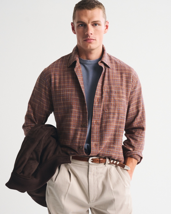 100% Cotton Vintage-Inspired Flannel Shirt